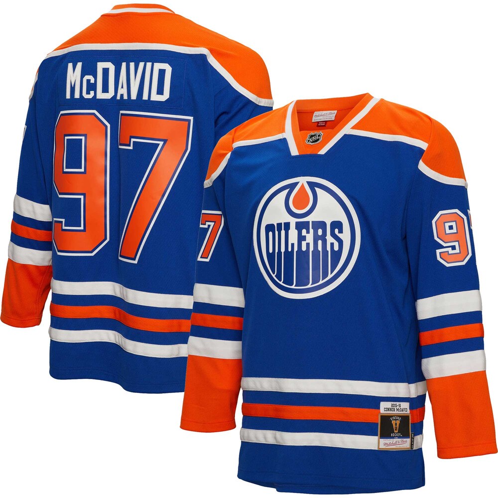 Connor McDavid Edmonton Oilers Mitchell & Ness  2015/16 Blue Line Player Jersey - Blue