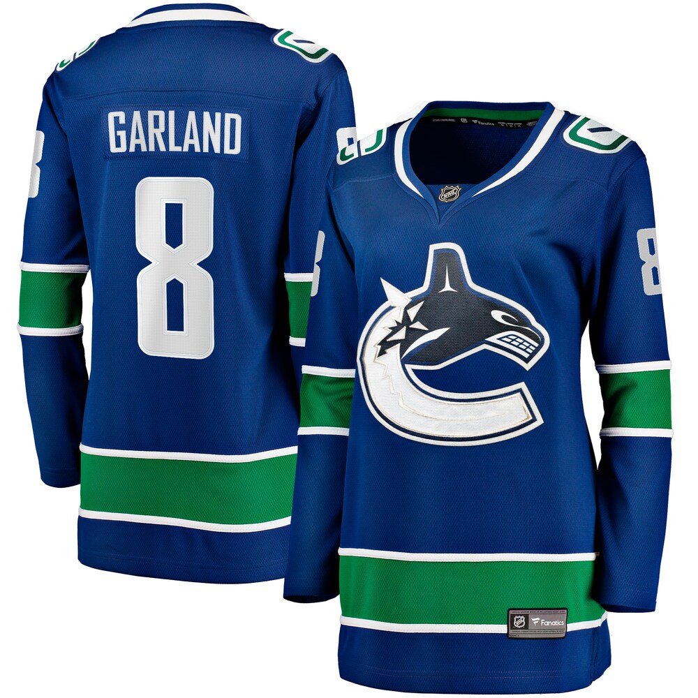 Conor Garland Vancouver Canucks Fanatics Branded Women's Home Breakaway Player Jersey - Blue
