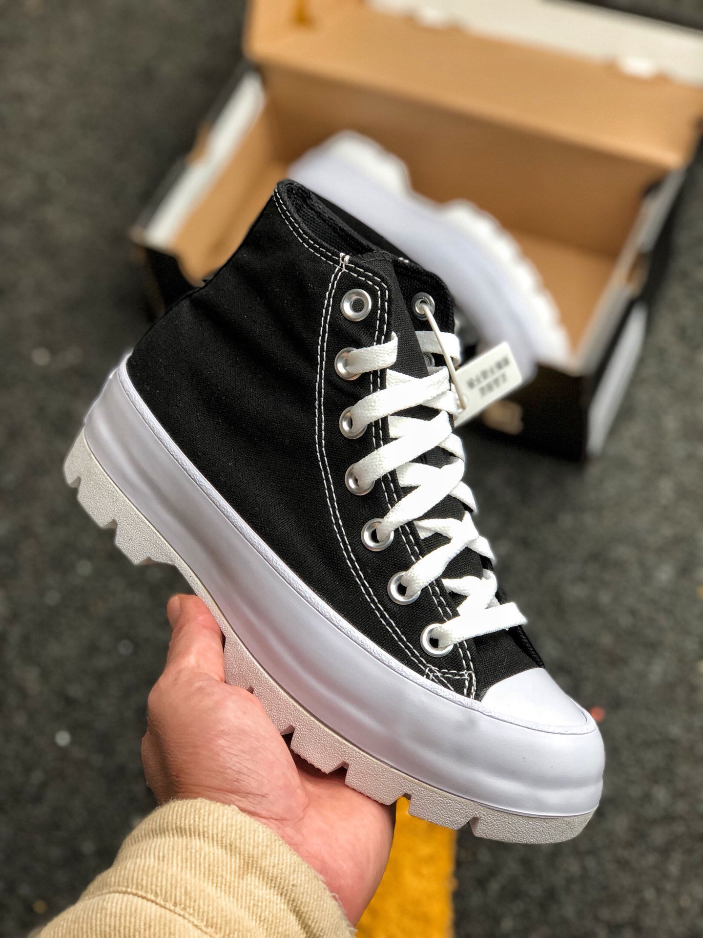 Converse Chuck Taylor All Star Lugged High Top Black/White/Black Shoes