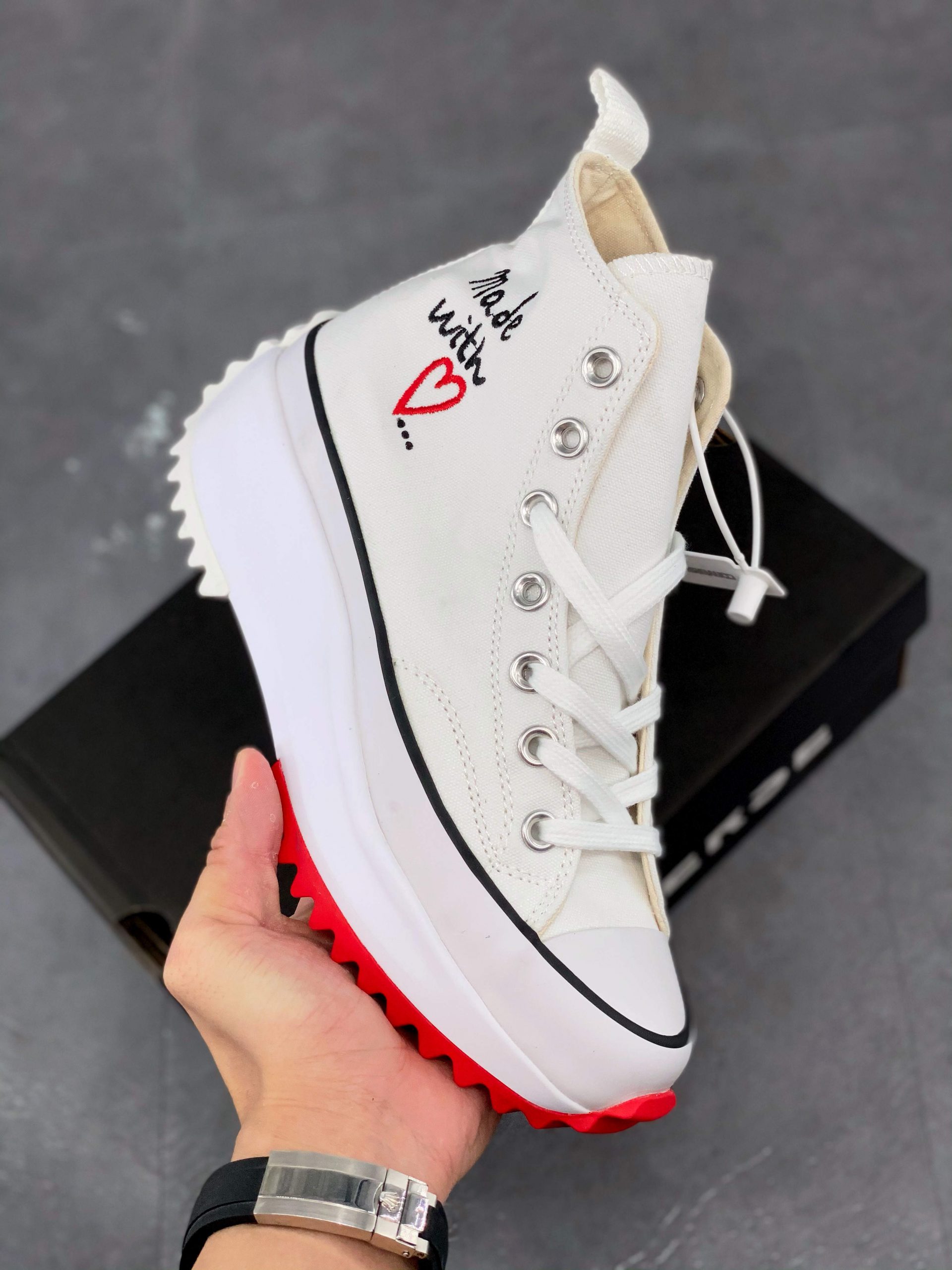 Converse Run Star Hike High 'Made With Love White' Shoes