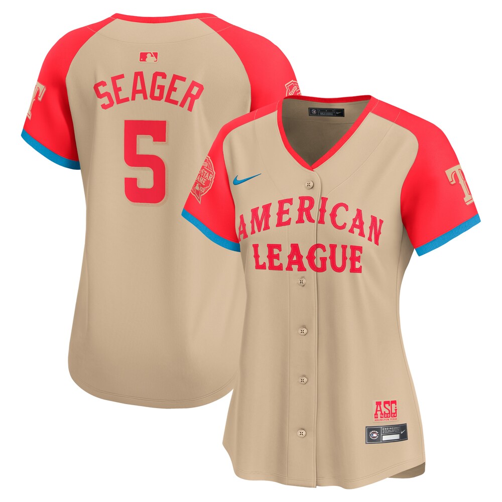 Corey Seager American League Women's 2024 MLB All|Star Game Limited Player Jersey | Cream