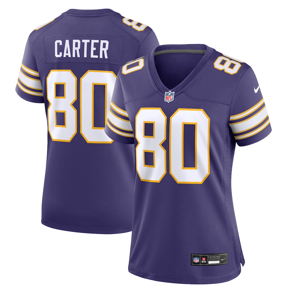 Cris Carter Minnesota Vikings Women's Classic Retired Player Game Jersey - Purple