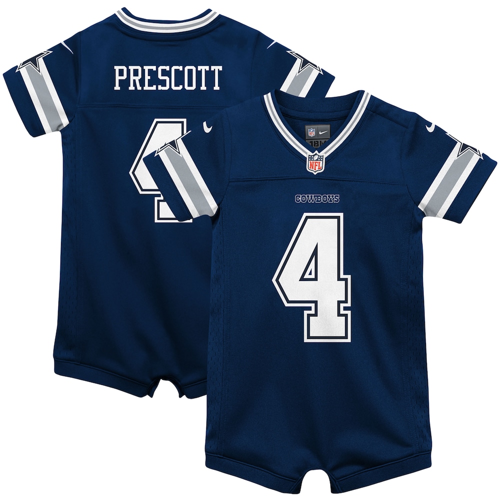 Dak Prescott Dallas Cowboys Infant Game Jersey Romper - Navy