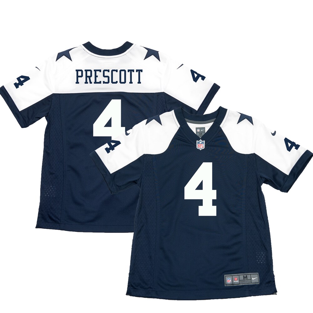 Dak Prescott Dallas Cowboys Youth Throwback Game Jersey - Navy