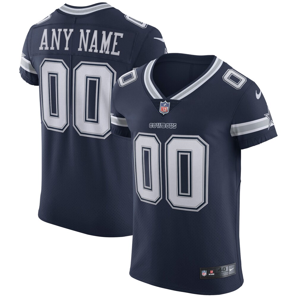 Dallas Cowboys Vapor Elite Custom Jersey - Navy