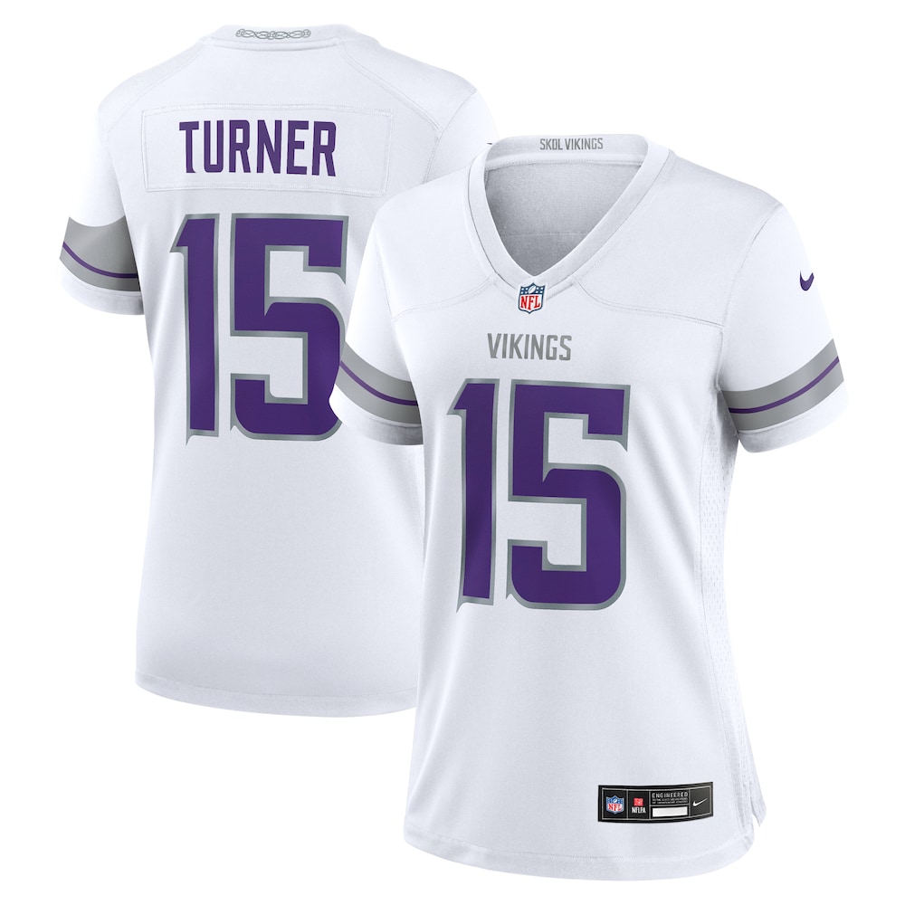 Dallas Turner Minnesota Vikings Women's Alternate Game Player Jersey | White