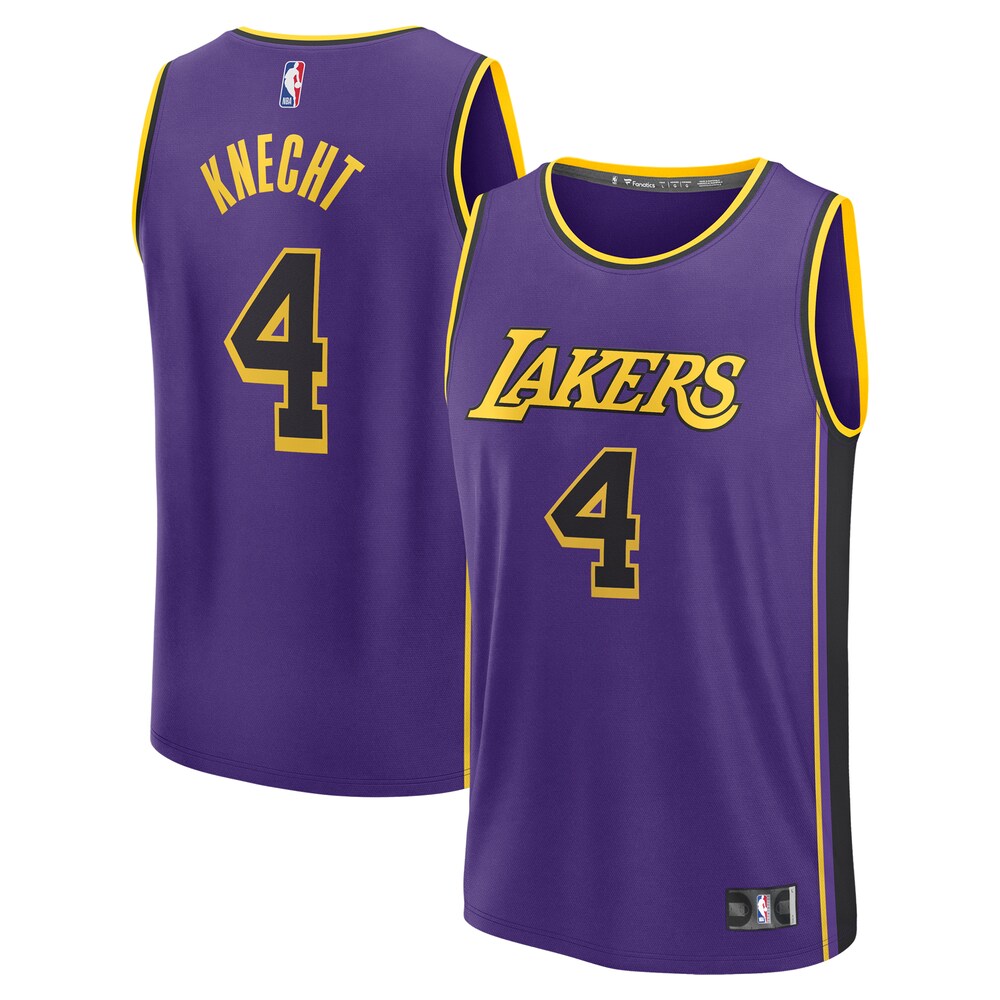 Dalton Knecht Los Angeles Lakers Fanatics Fast Break Replica Player Jersey - Statement Edition - Purple