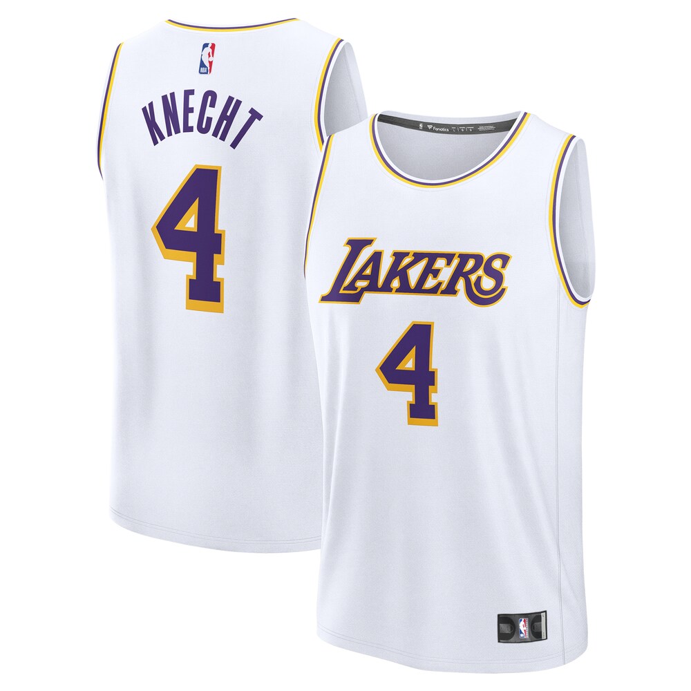 Dalton Knecht Los Angeles Lakers Fanatics Youth Fast Break Replica Player Jersey - Association Edition - White