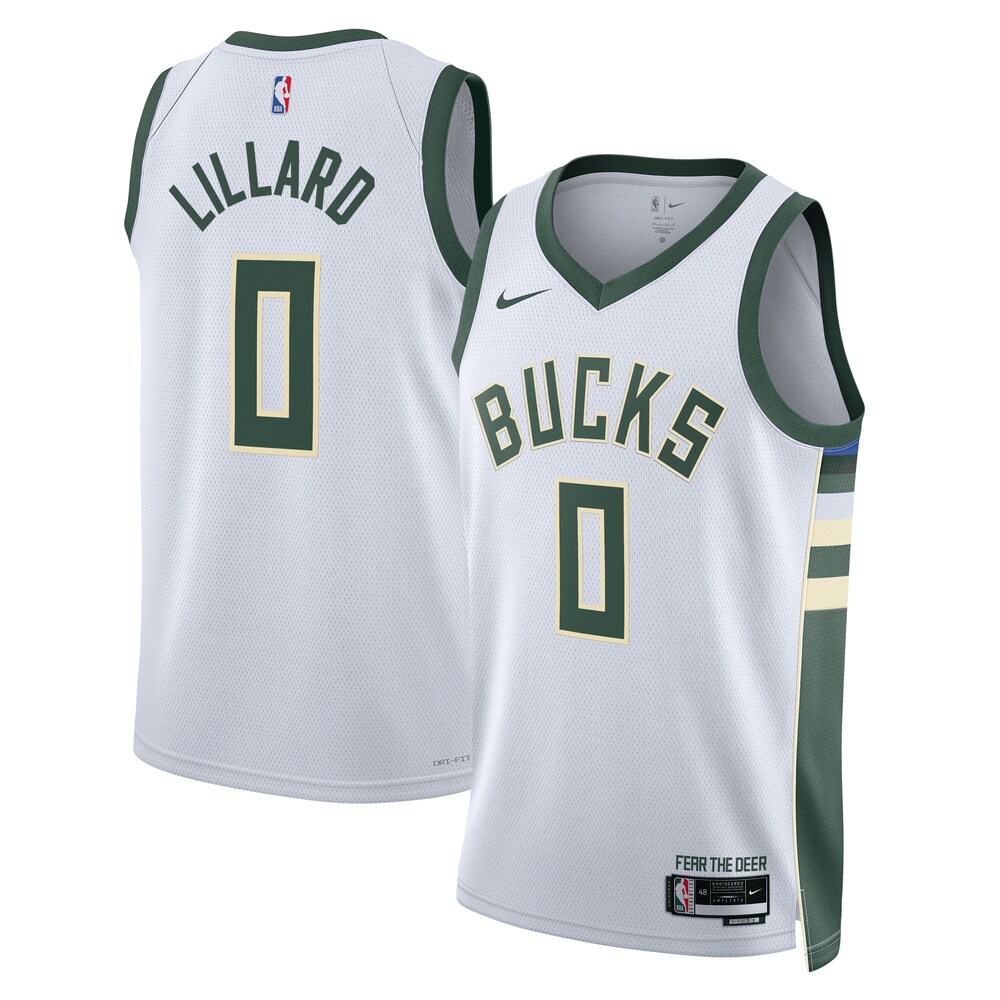 Damian Lillard Milwaukee Bucks Unisex Fear The Deer Swingman Player Jersey | Association Edition | White