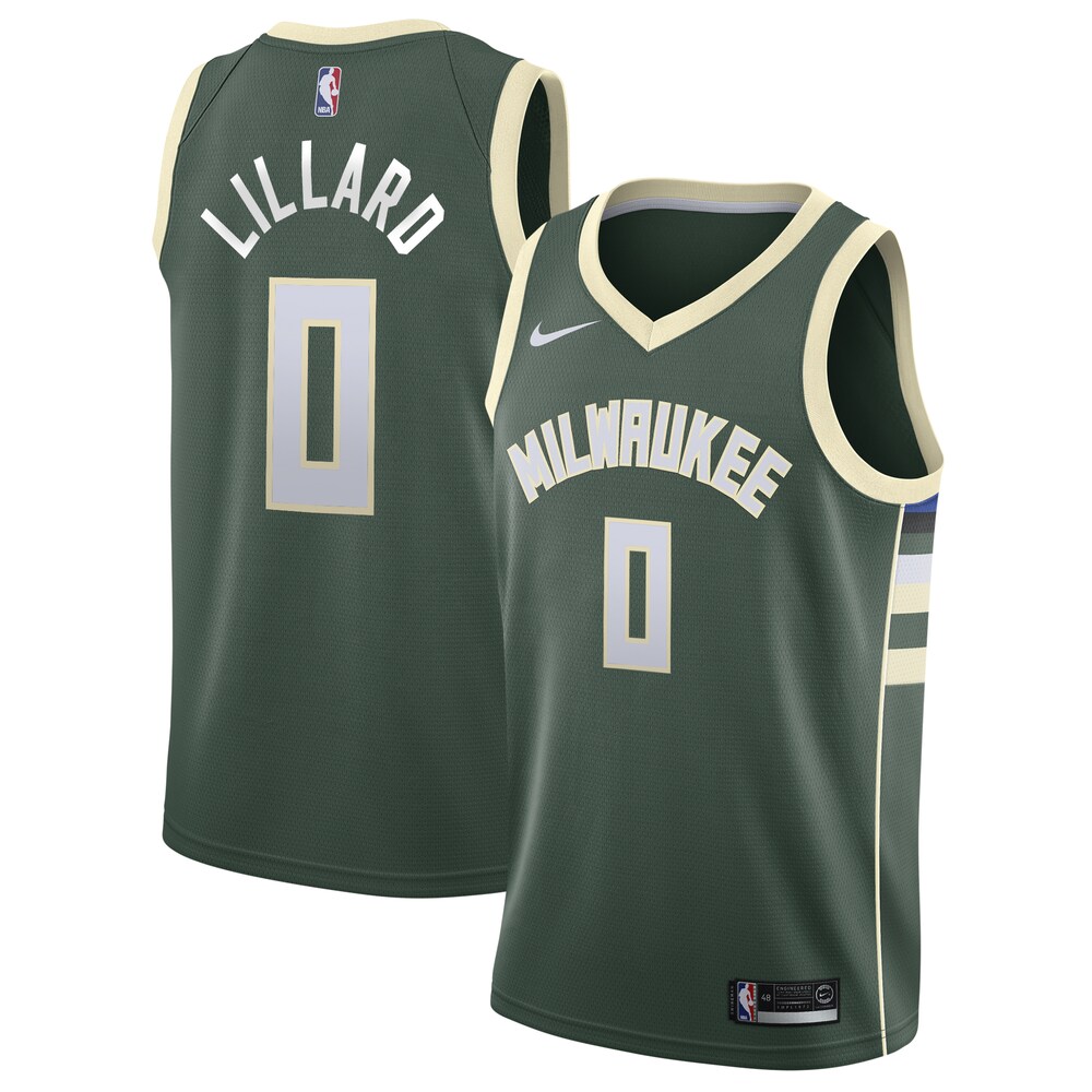 Damian Lillard Milwaukee Bucks Unisex  Swingman Player Jersey | Icon Edition | Hunter Green