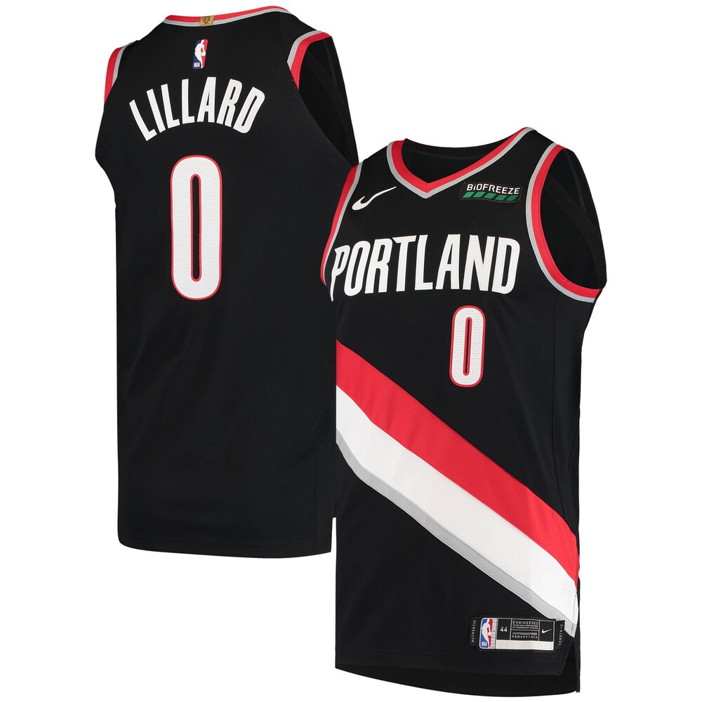 Damian Lillard Portland Trail Blazers Authentic Jersey | Icon Edition | Black