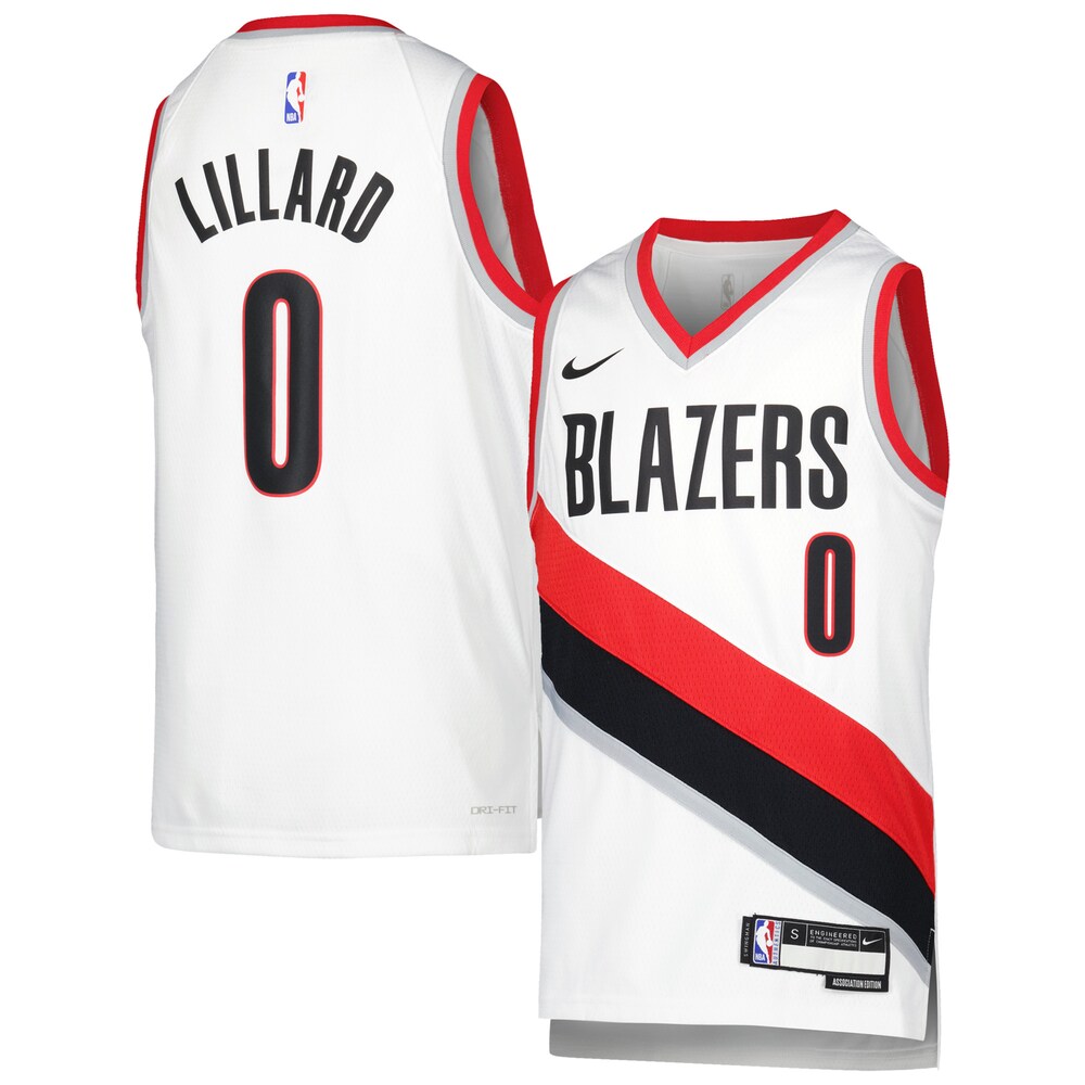 Damian Lillard Portland Trail Blazers Nike Youth Swingman Jersey - Association Edition - White