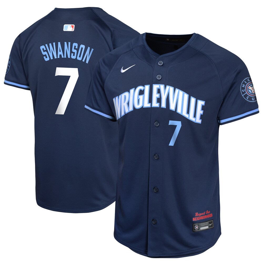 Dansby Swanson Chicago Cubs Youth City Connect Limited Player Jersey - Navy