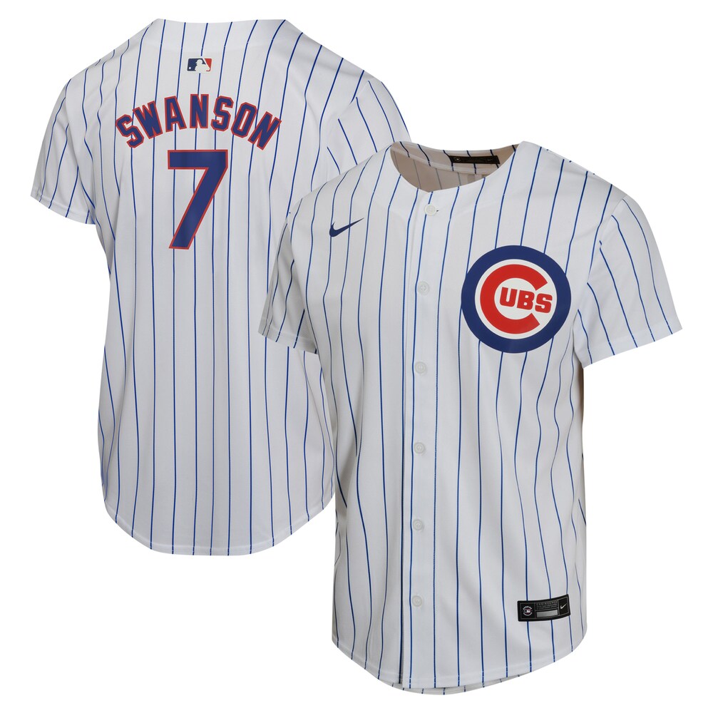 Dansby Swanson Chicago Cubs Nike Youth Home Game Player Jersey - White