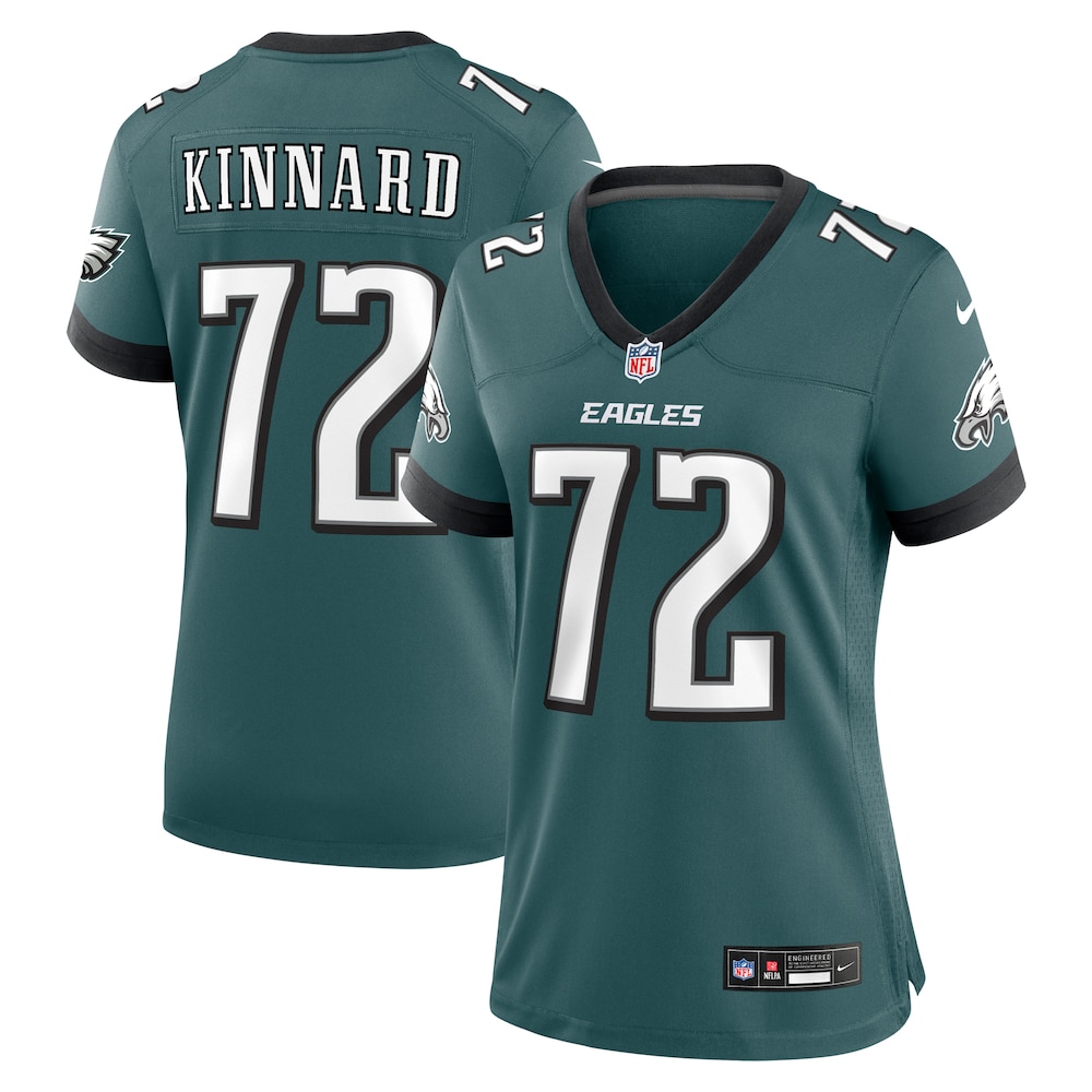 Darian Kinnard Philadelphia Eagles Women's Team Game Jersey | Midnight Green