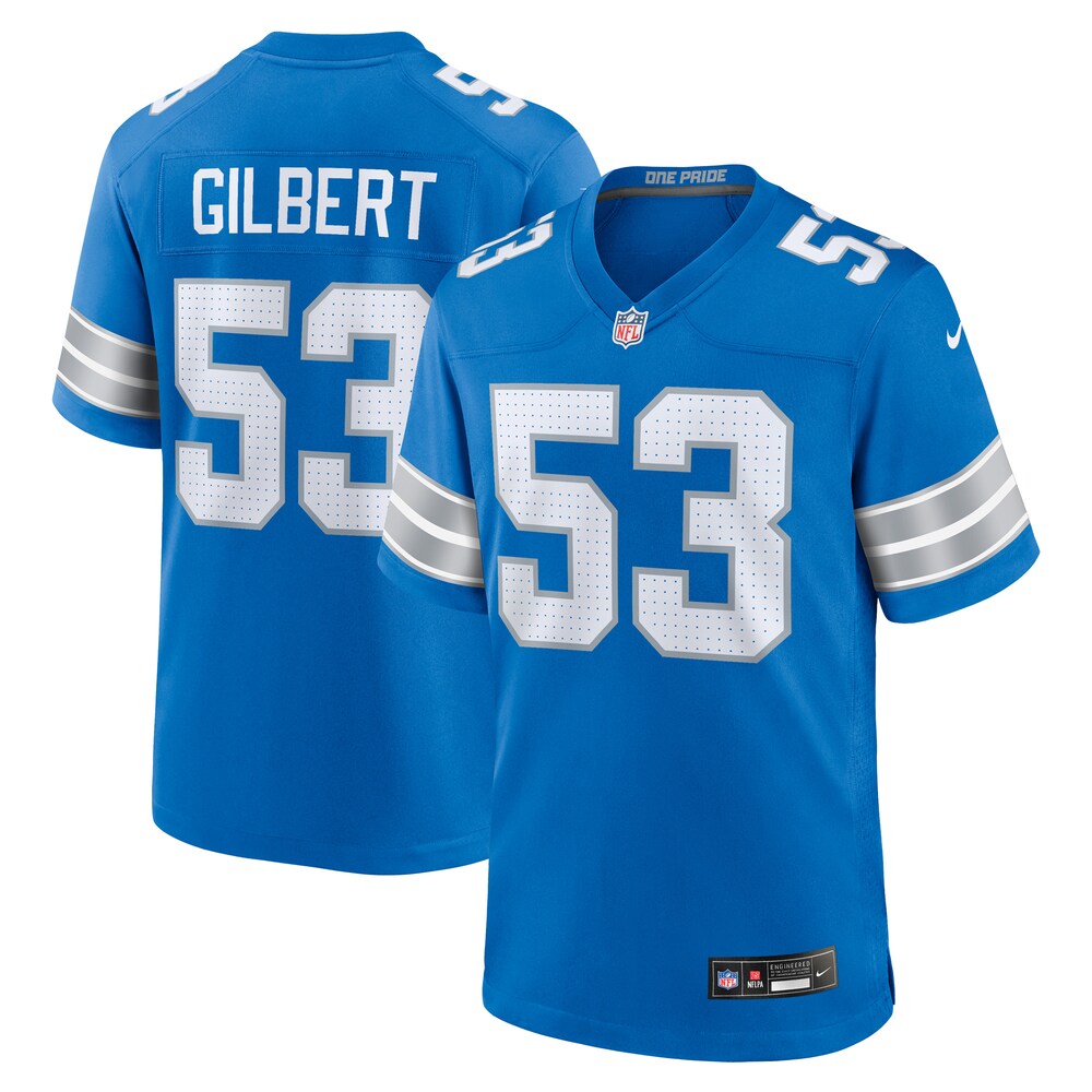 DaRon Gilbert Detroit Lions Game Jersey -  Blue