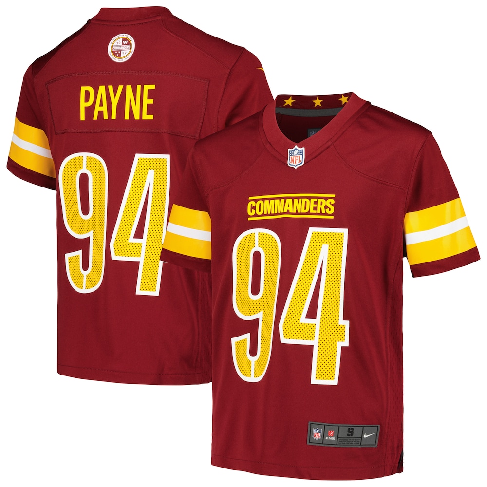 Daron Payne Washington Commanders Youth Game Jersey | Burgundy