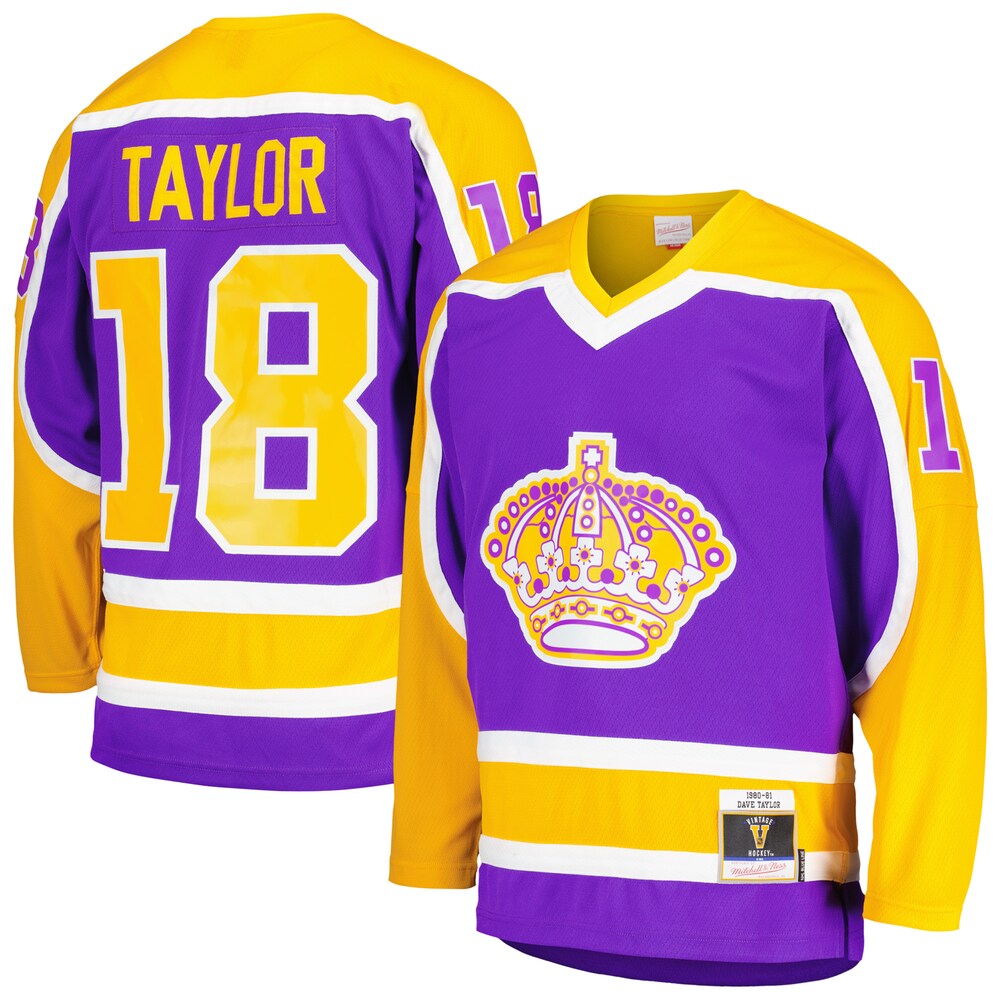 Dave Taylor Los Angeles Kings Mitchell & Ness  1980/81 Blue Line Player Jersey - Purple
