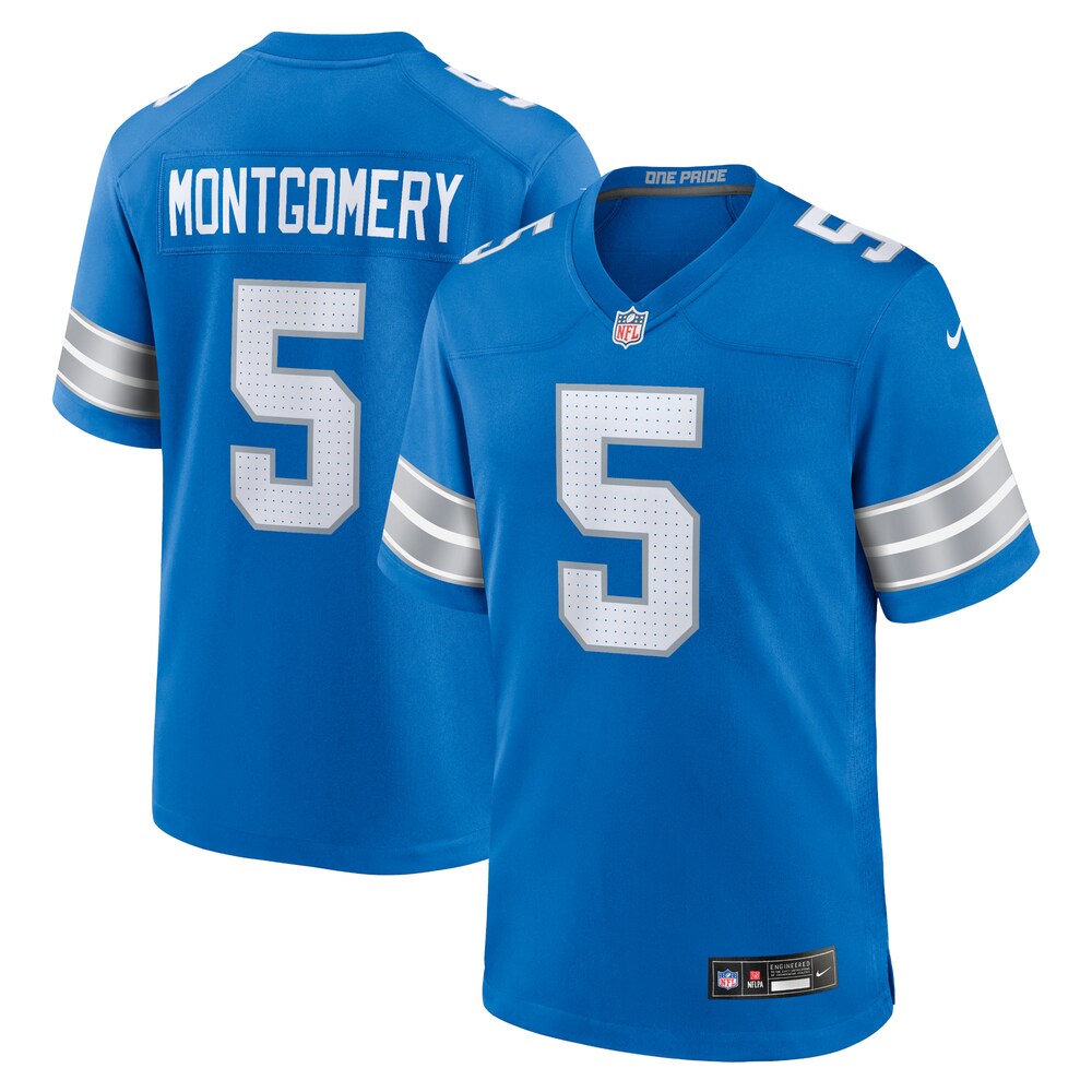 David Montgomery Detroit Lions Game Jersey | Blue