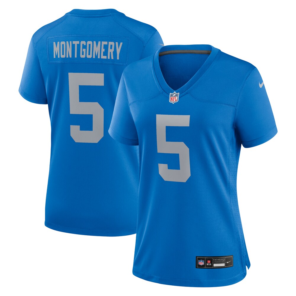 David Montgomery Detroit Lions Women's Alternate Game Jersey - Blue