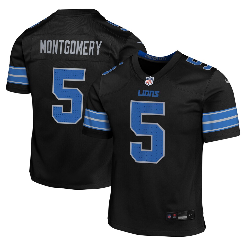 David Montgomery Detroit Lions Youth Alternate Player Game Jersey | Black