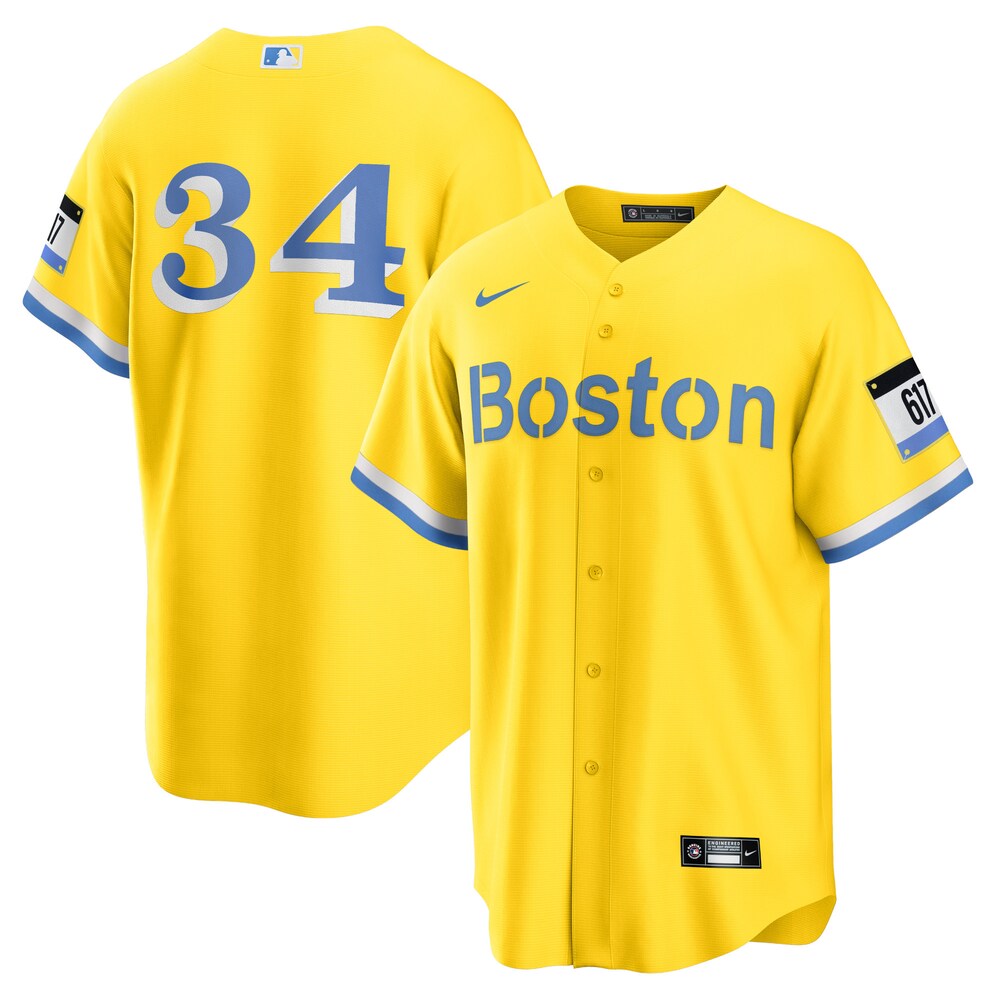 David Ortiz Boston Red Sox Retired Player City Connect Replica Jersey - Gold