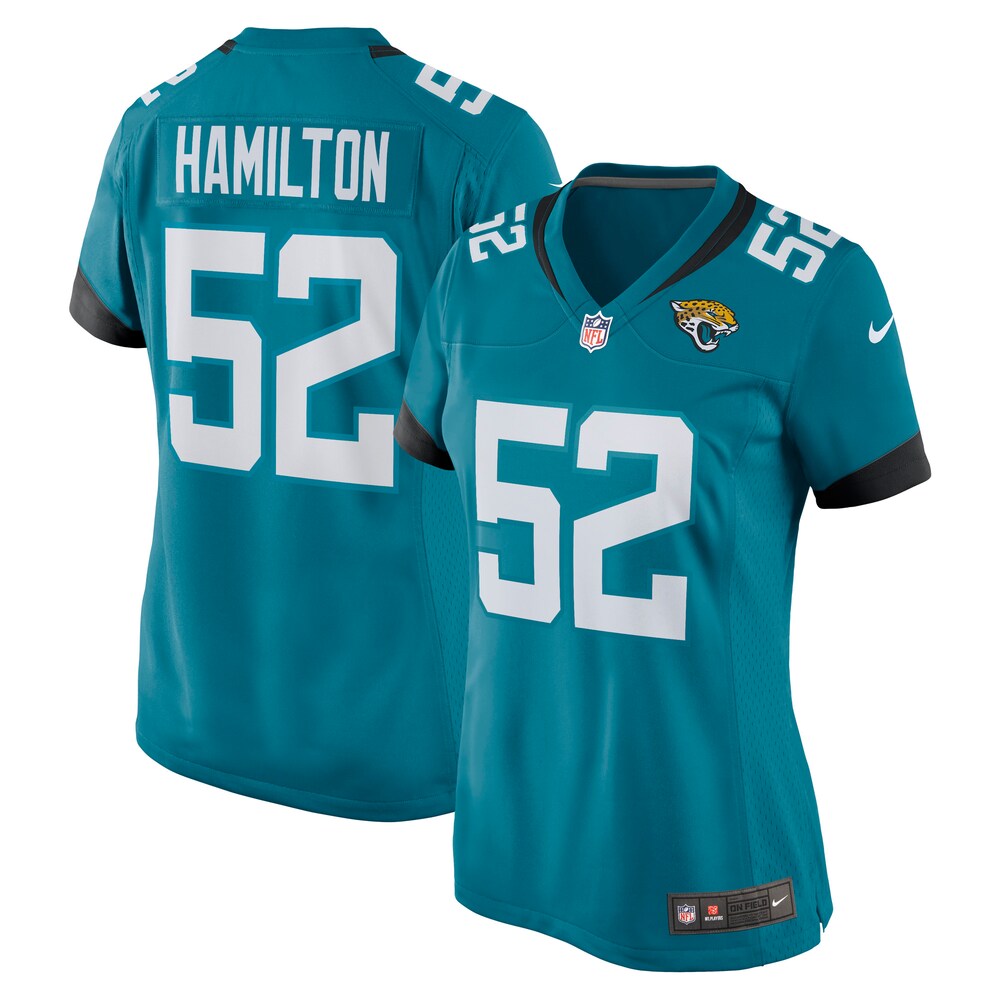 DaVon Hamilton Jacksonville Jaguars Women's Game Jersey | Teal