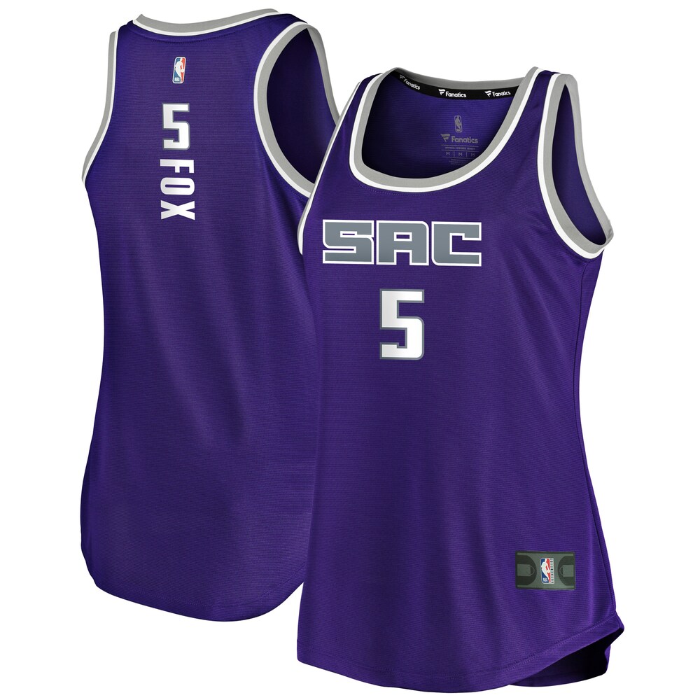 De'Aaron Fox Sacramento Kings Fanatics Women's Fast Break Tank Jersey - Icon Edition - Purple