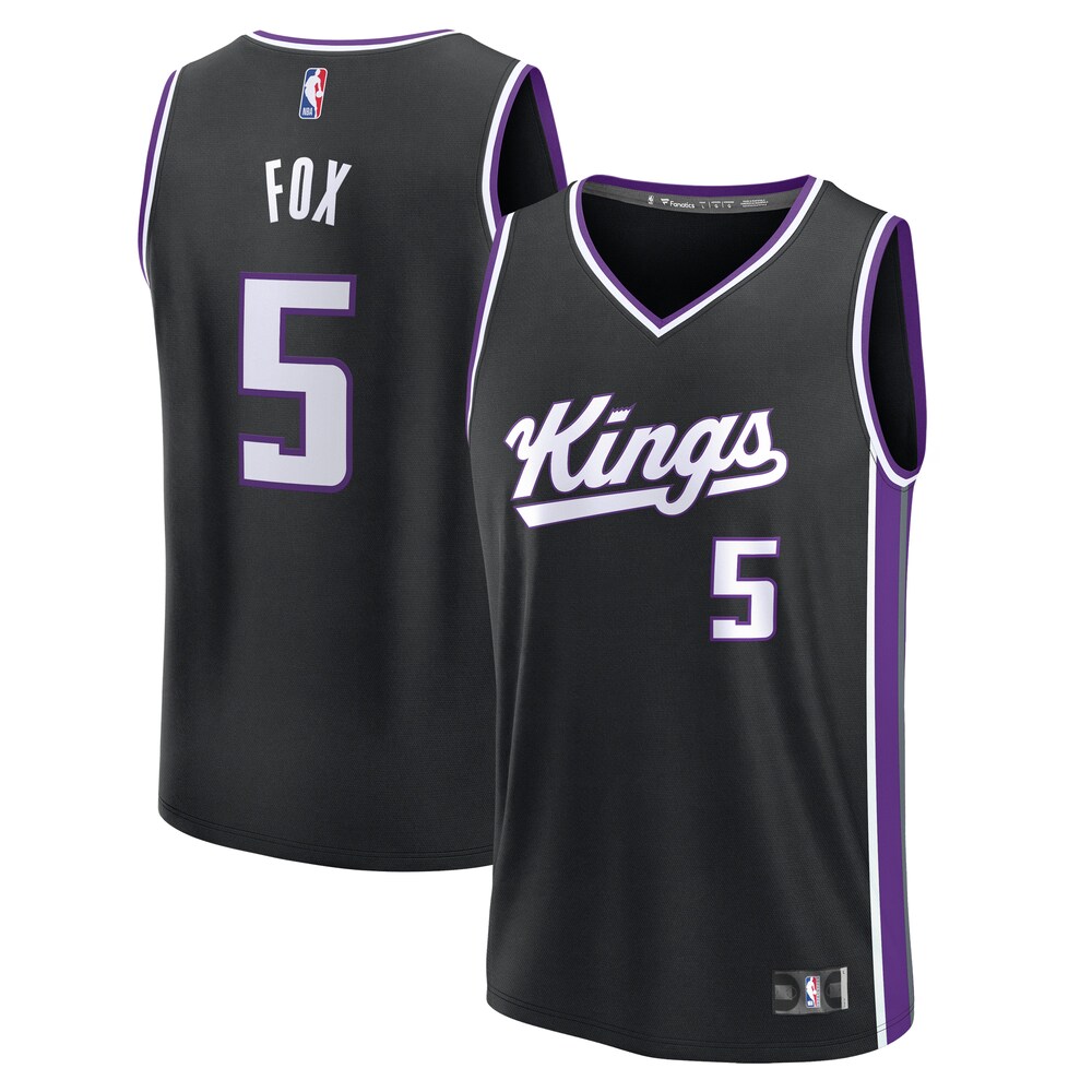 De'Aaron Fox Sacramento Kings Fanatics Youth Fast Break Replica Player Jersey - Icon Edition - Black