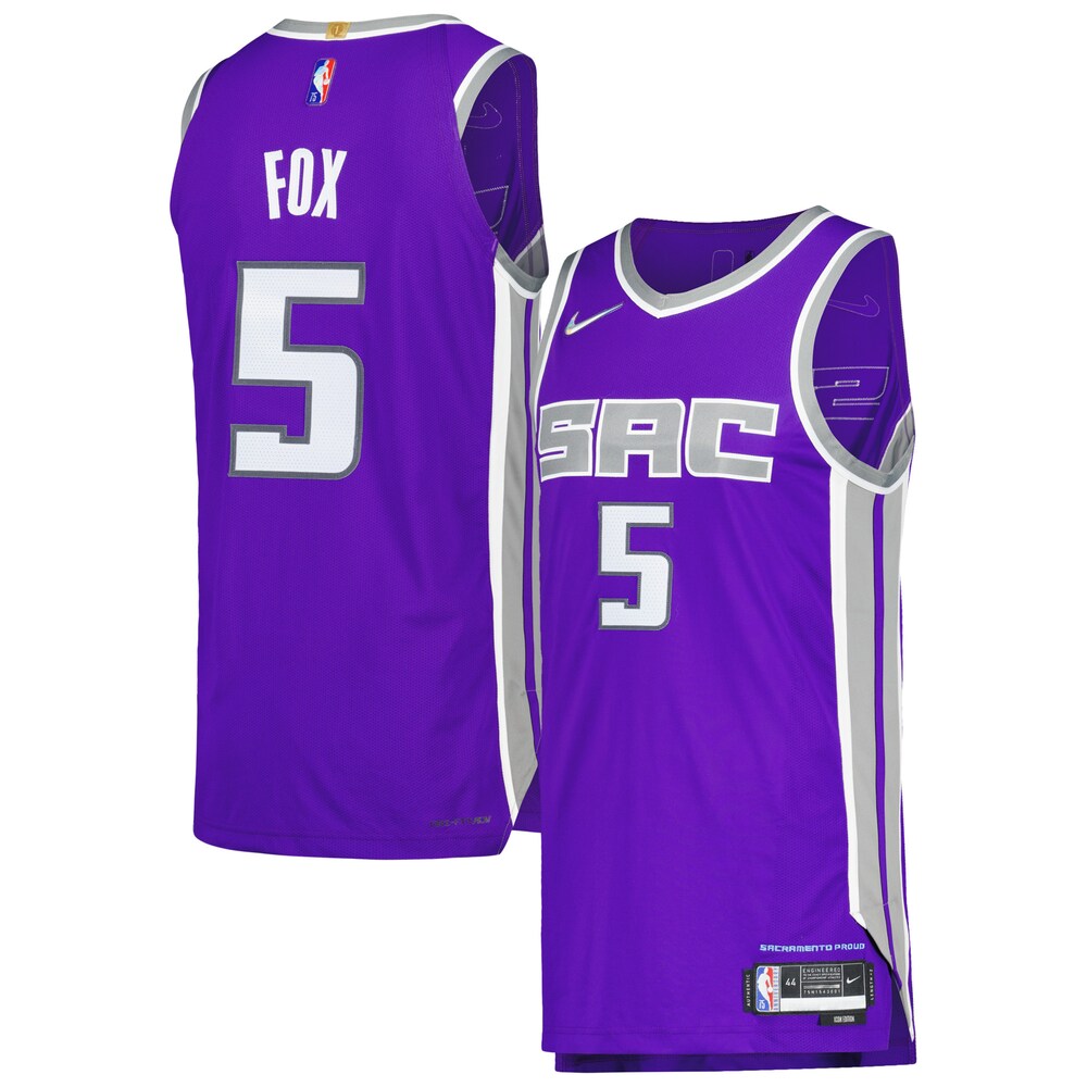 De'Aaron Fox Sacramento Kings Nike Authentic Player Jersey - Icon Edition - Purple