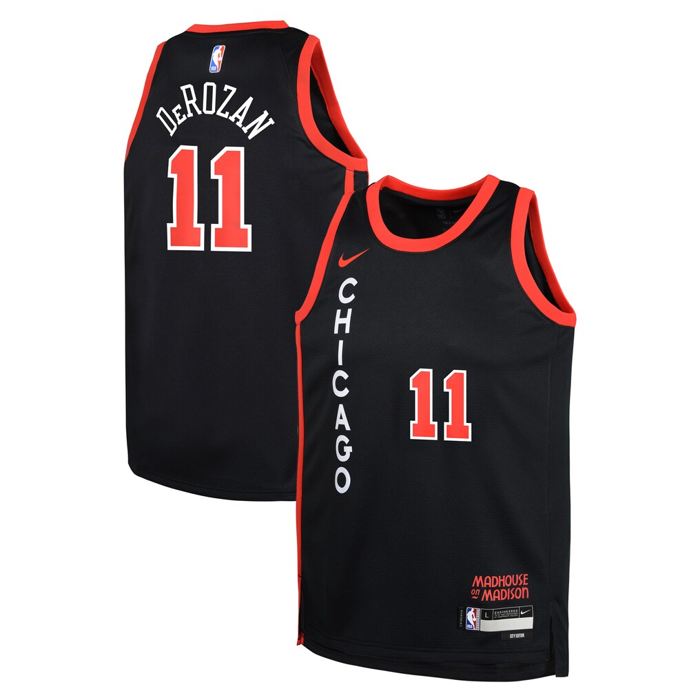 DeMar DeRozan Chicago Bulls Youth  Swingman Replica Jersey | City Edition | Black