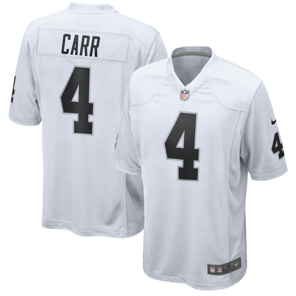 Derek Carr Las Vegas Raiders Game Jersey | White