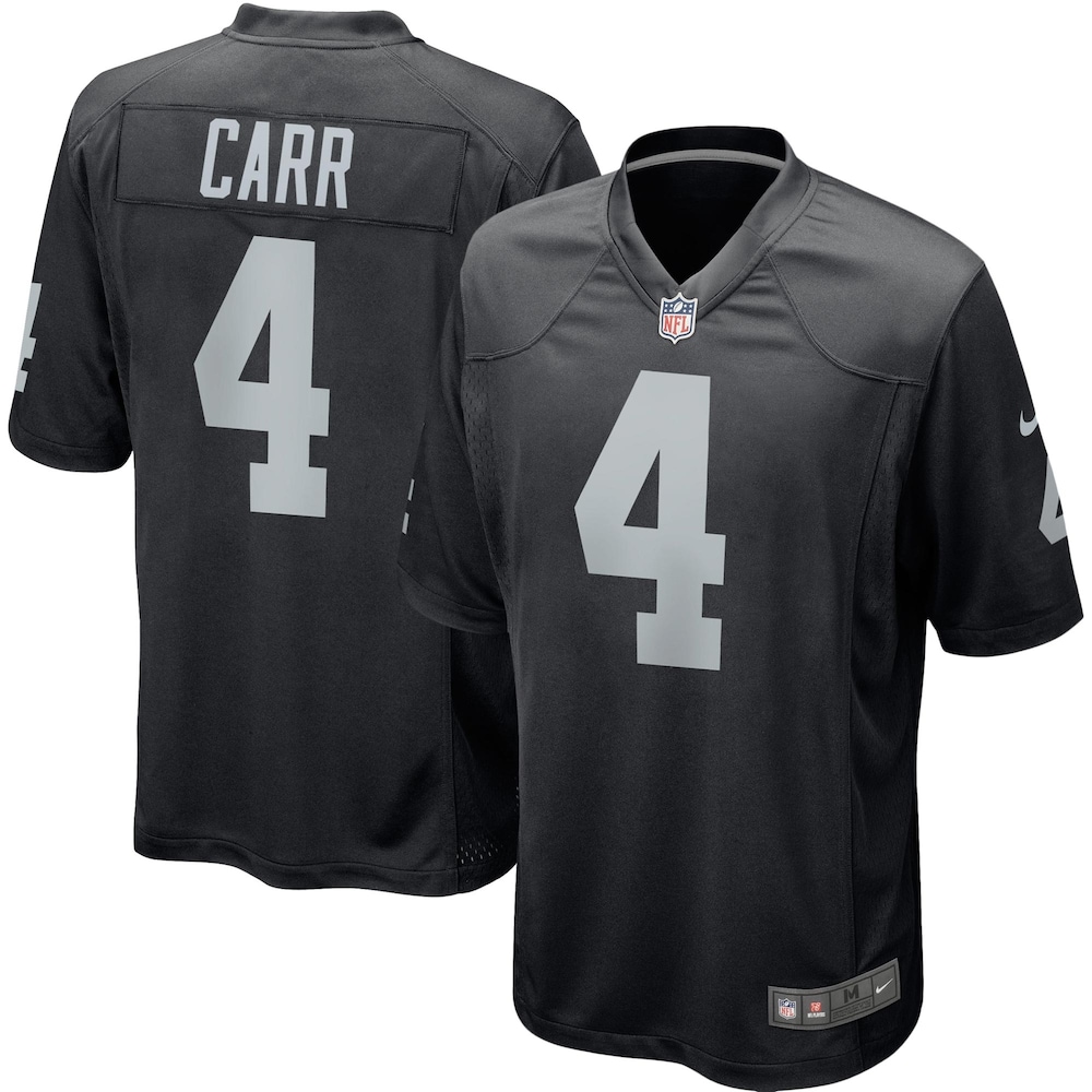 Derek Carr Las Vegas Raiders Youth Team Color Game Jersey | Black