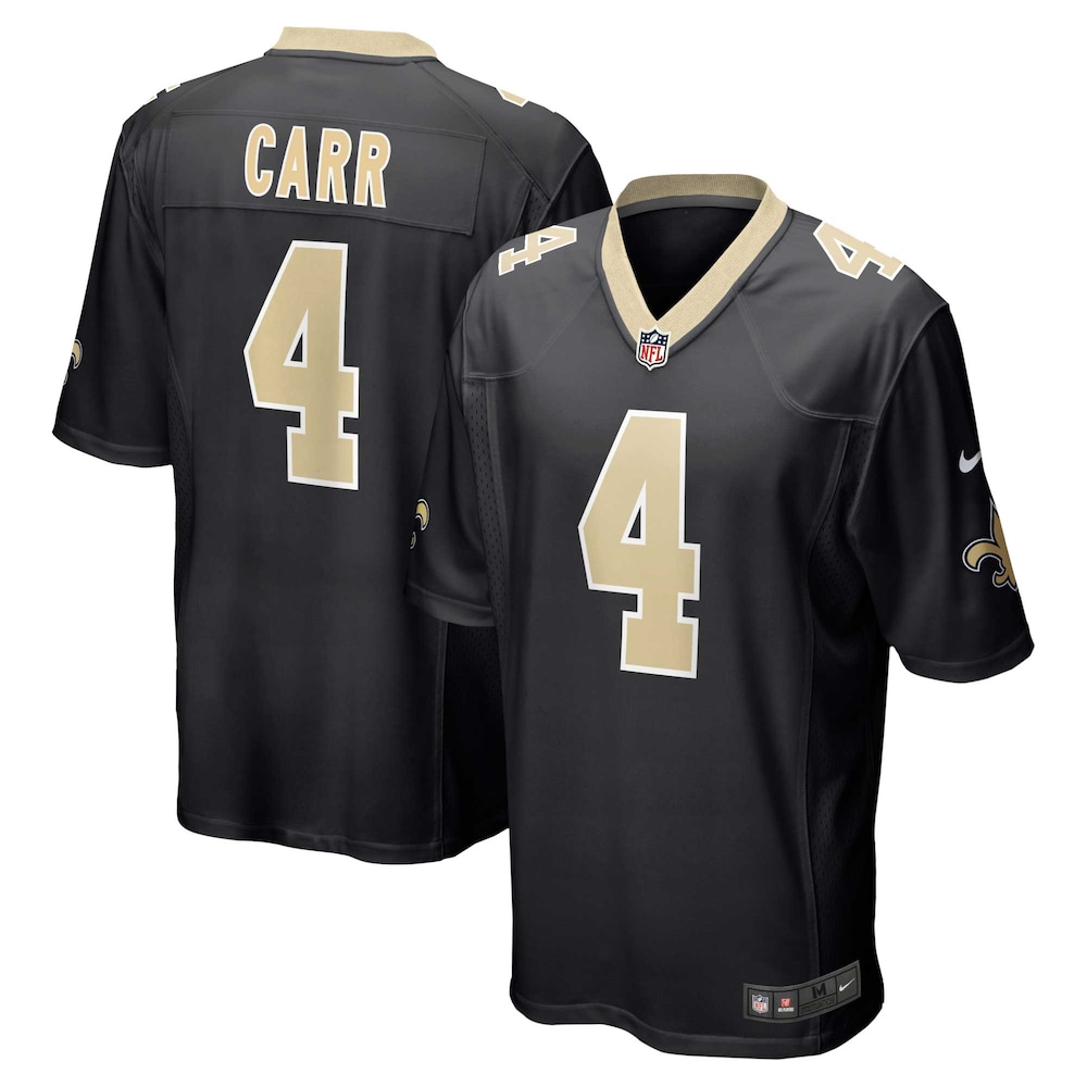 Derek Carr New Orleans Saints Game Jersey | Black