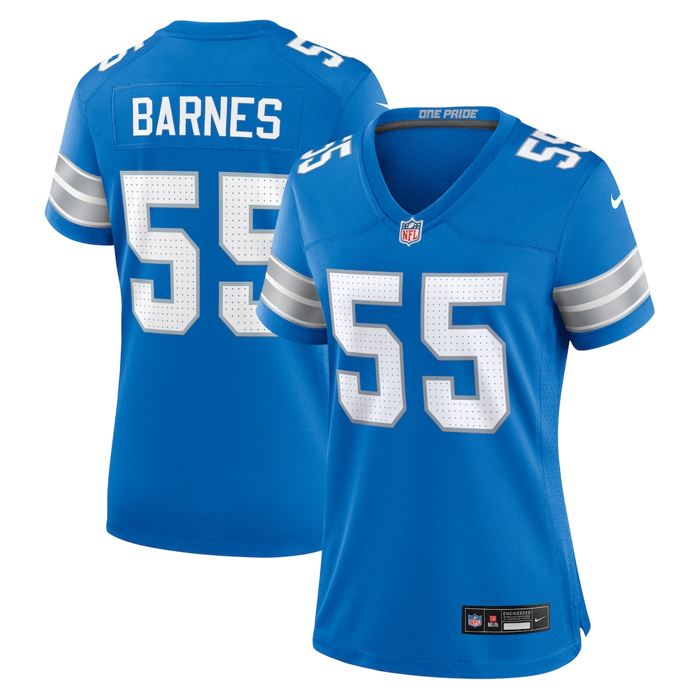 Derrick Barnes Detroit Lions Women's Team Game Jersey |  Blue