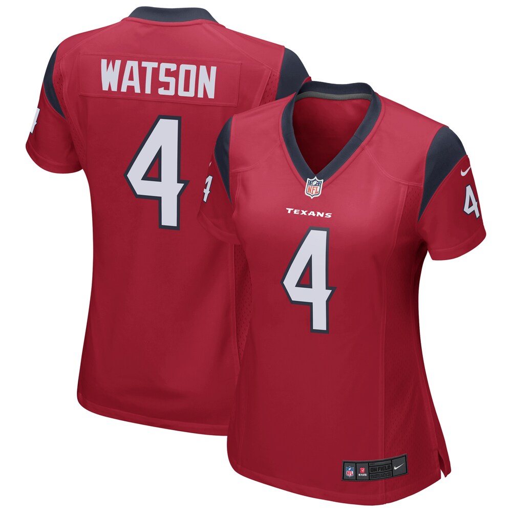 Deshaun Watson Houston Texans Women's Team Color Game Jersey - Red