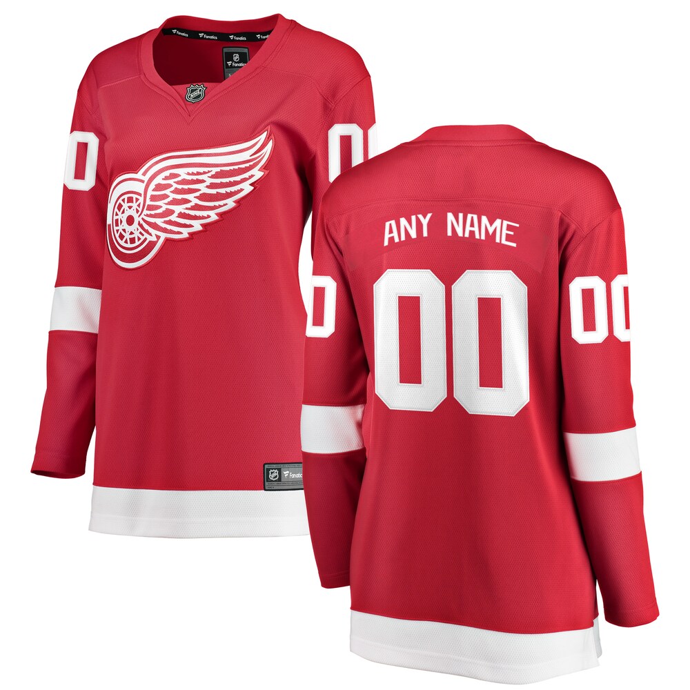 Detroit Red Wings Fanatics Women's Home Breakaway Custom Jersey - Red