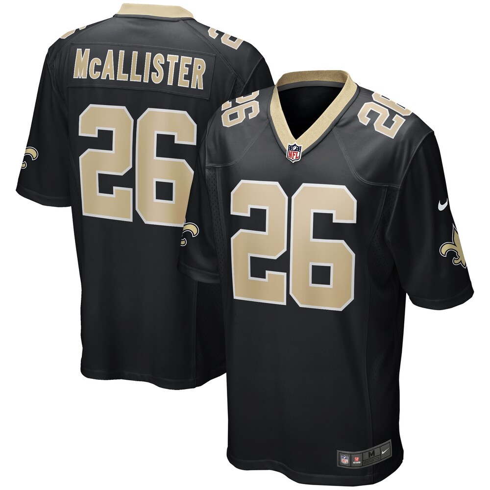 Deuce McAllister New Orleans Saints Game Retired Player Jersey | Black