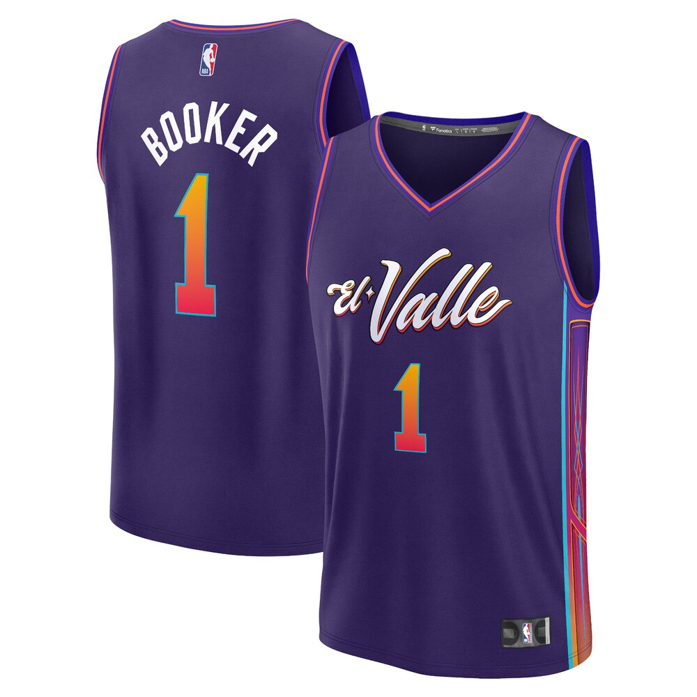Devin Booker Phoenix Suns Fanatics Branded Youth 2023/24 Fast Break Jersey - Purple - City Edition