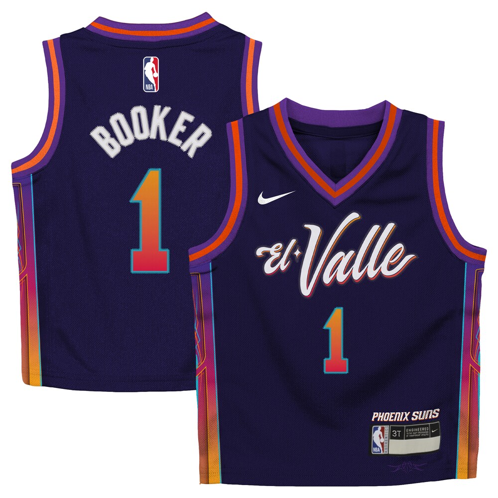 Devin Booker Phoenix Suns Nike Preschool  2023/24 Swingman Replica Jersey - City Edition - Purple