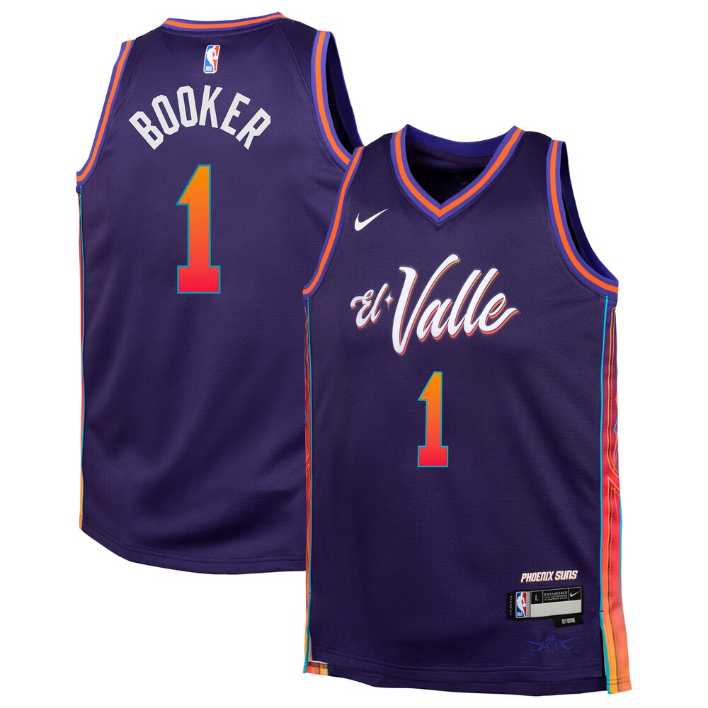 Devin Booker Phoenix Suns Nike Youth 2023/24 Swingman Replica Jersey - City Edition - Purple
