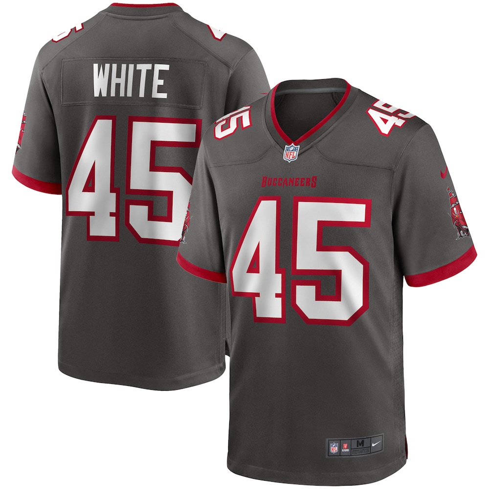 Devin White Tampa Bay Buccaneers Game Jersey - Pewter