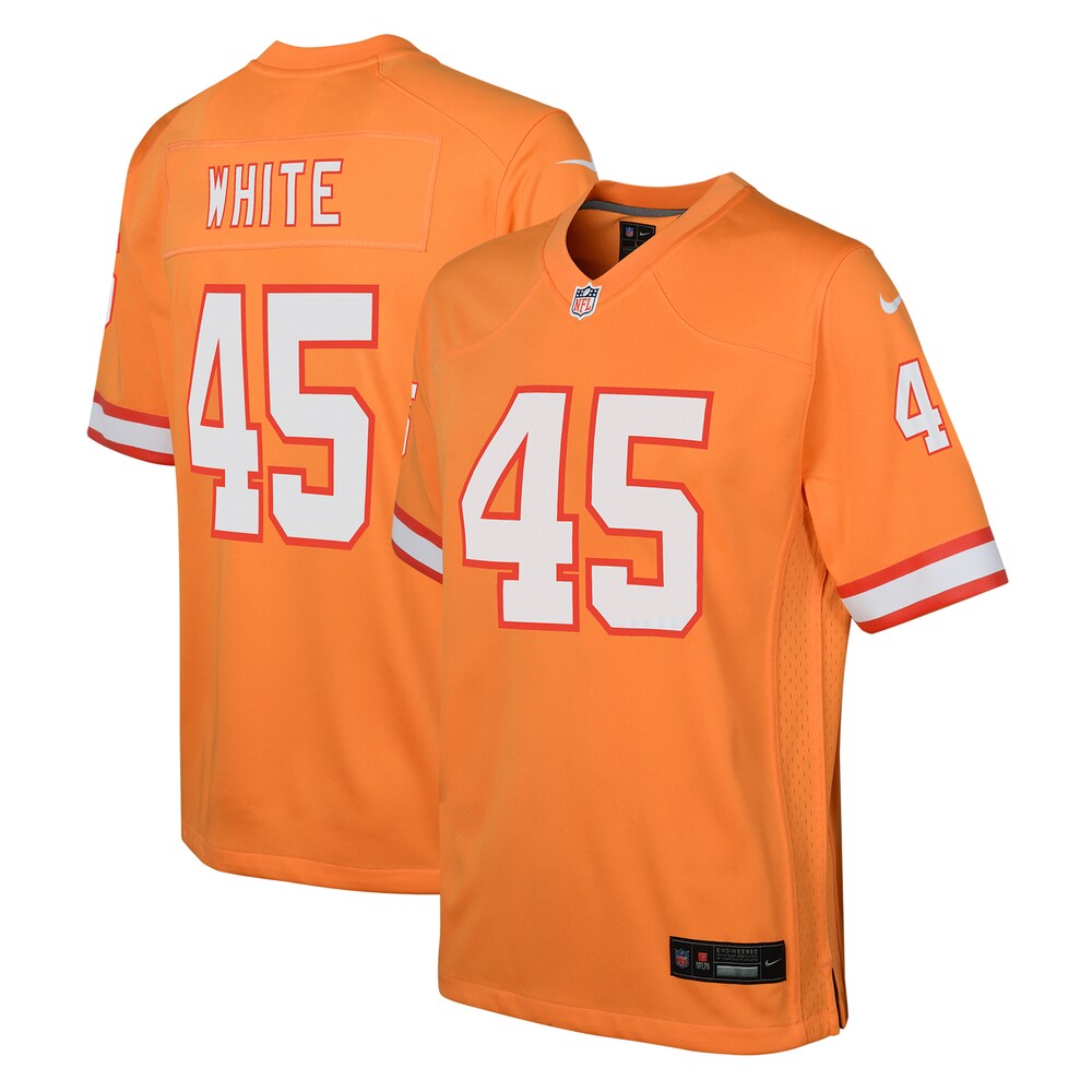 Devin White Tampa Bay Buccaneers Youth Game Jersey - Orange