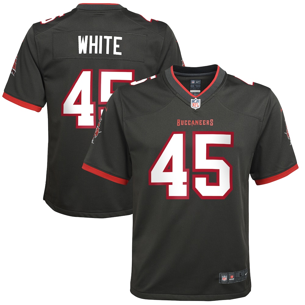 Devin White Tampa Bay Buccaneers Youth Game Jersey - Pewter