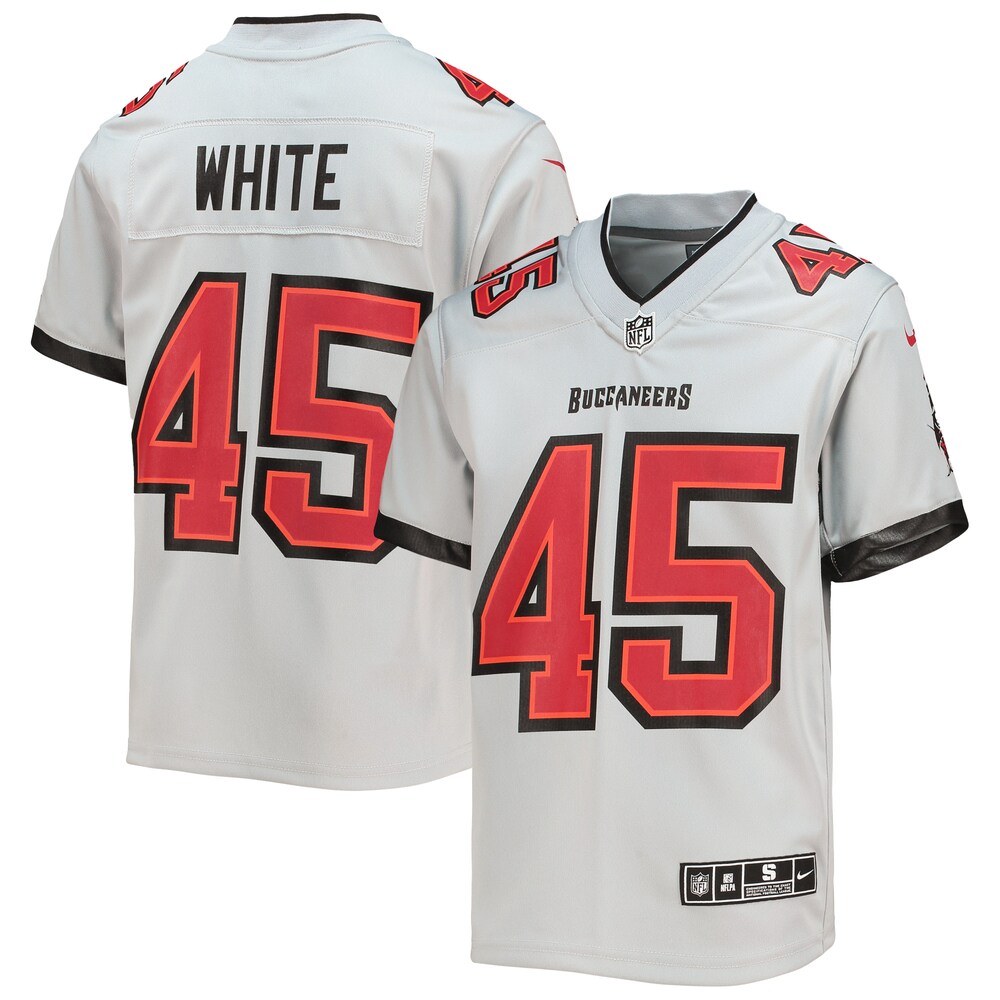 Devin White Tampa Bay Buccaneers Youth Inverted Team Game Jersey - Gray