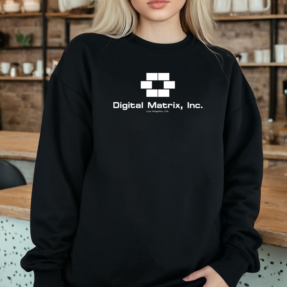 Digital Matrix Blocks Logo Los Angeles Graphic T-Shirt