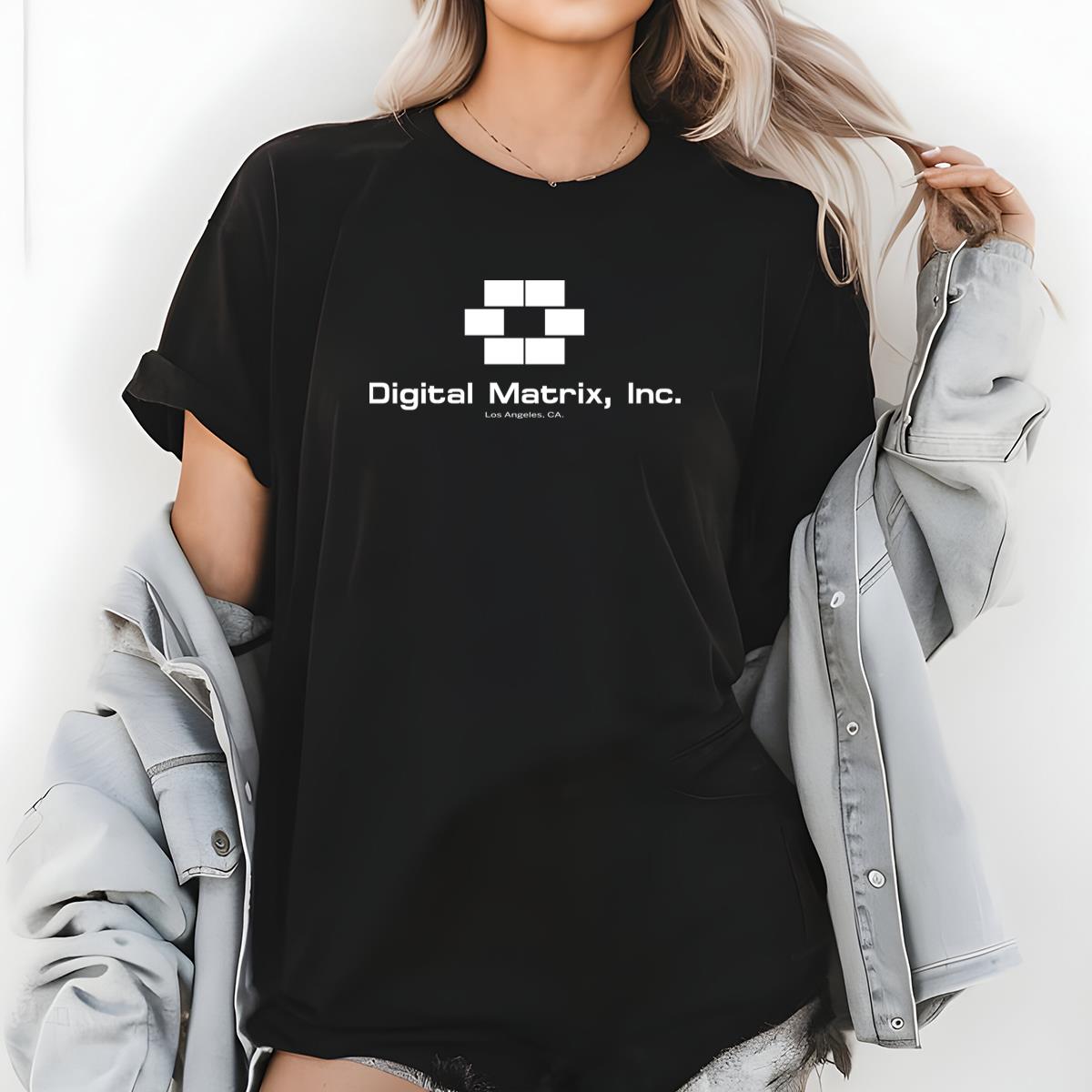 Digital Matrix Blocks Logo Los Angeles Graphic T-Shirt