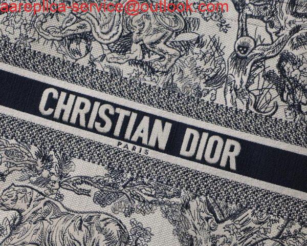 Dior Book Tote M1286 Black Toile De Jouy Embroidery - Storezily