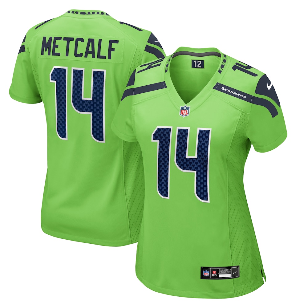 DK Metcalf Seattle Seahawks Women's  Game Jersey | Neon Green