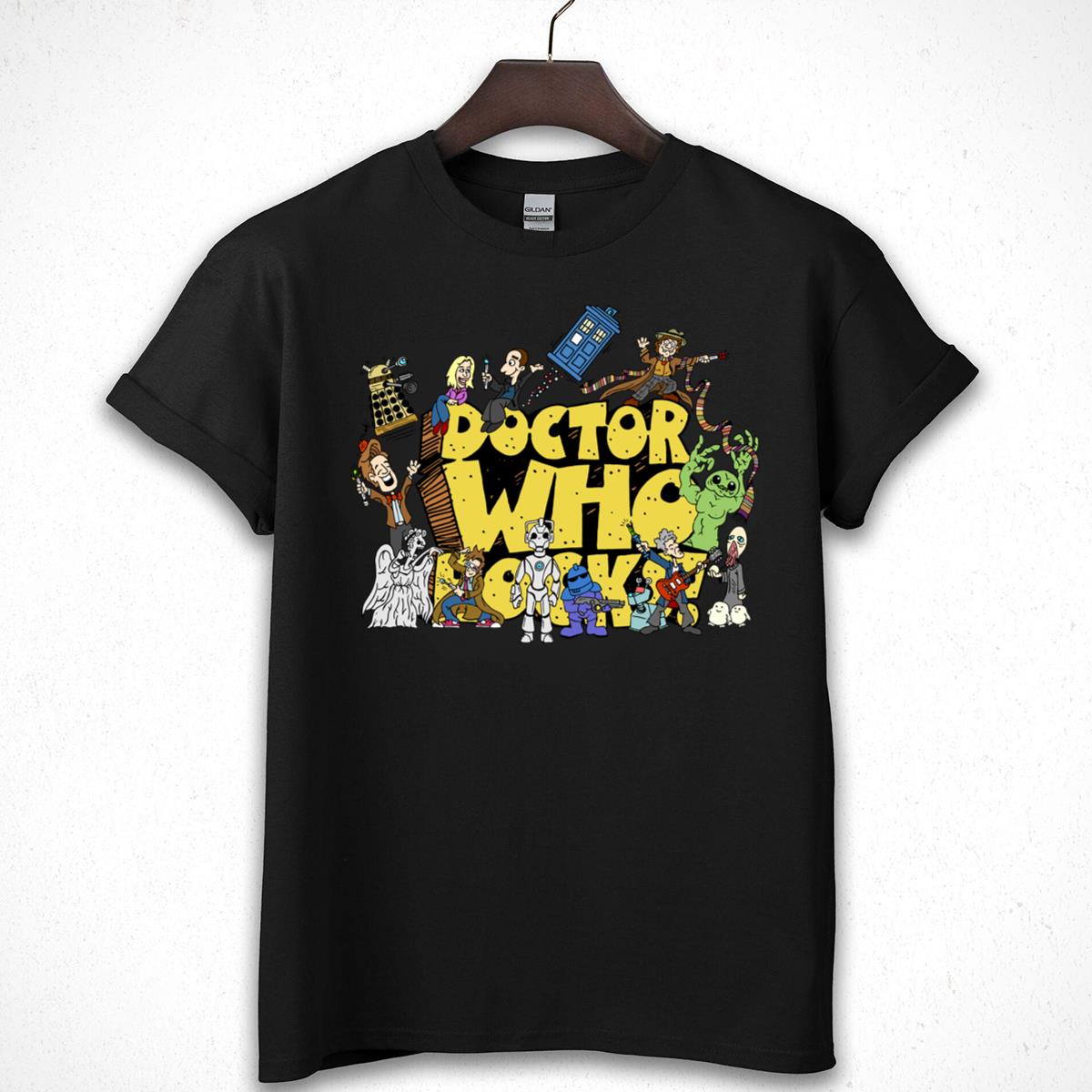 Doctor Who Characters Graphic Tee - Tardis, Dalek, Cyberman Cool T-Shirt